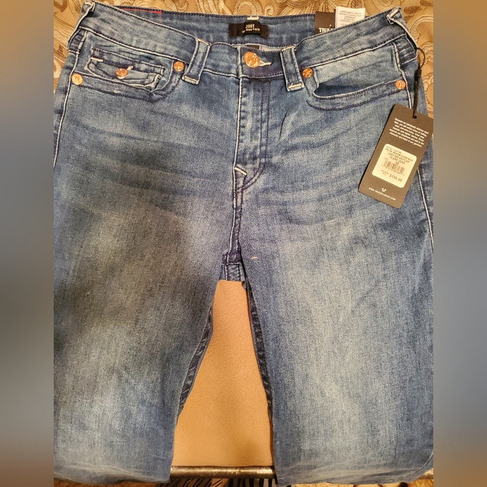Sz 30 True Religion Joey MR SN FLAP FLARE JEAN NWT